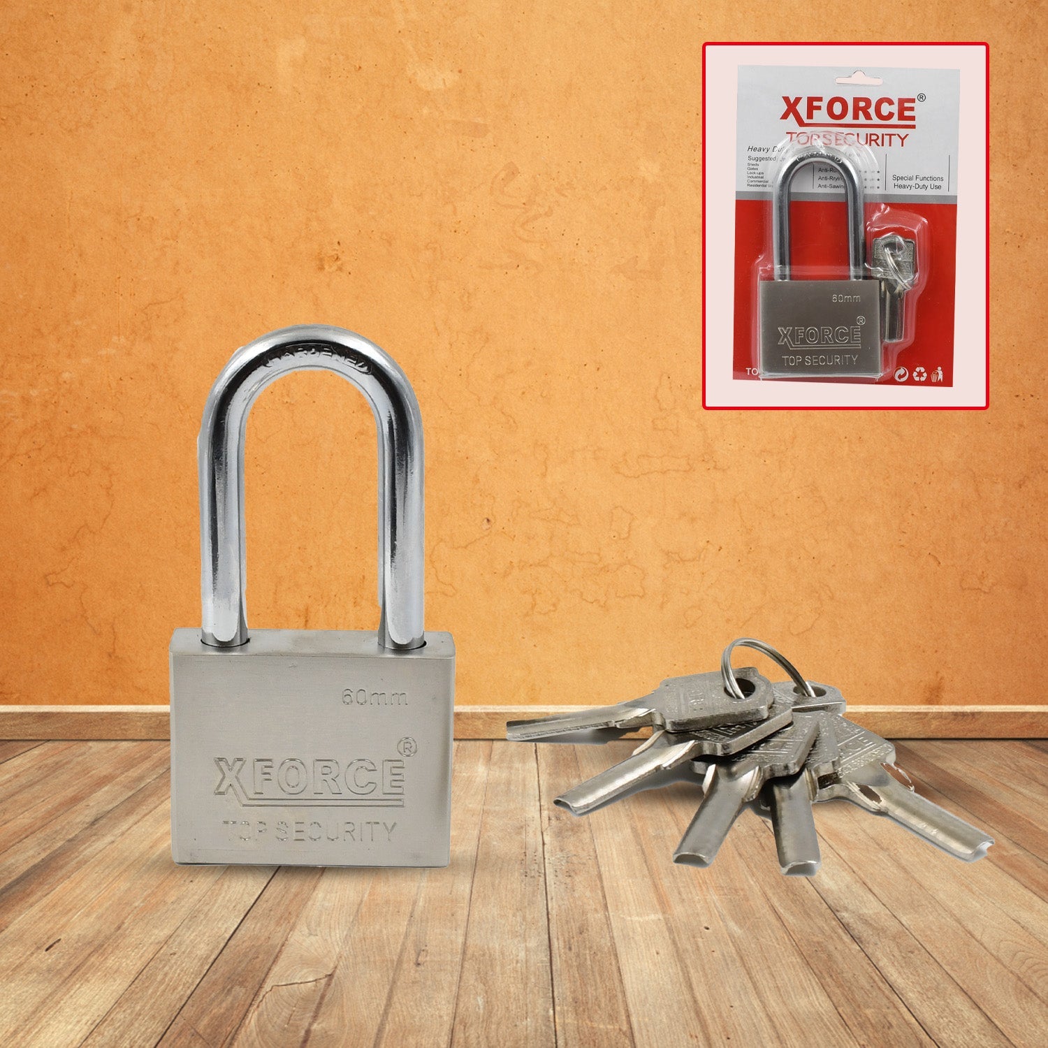 Multipurpose Solid 6 Keys Padlock 60 Mm  1 Pc) Multipurpose Solid 6 Keys Padlock 60 Mm  1 Pc)